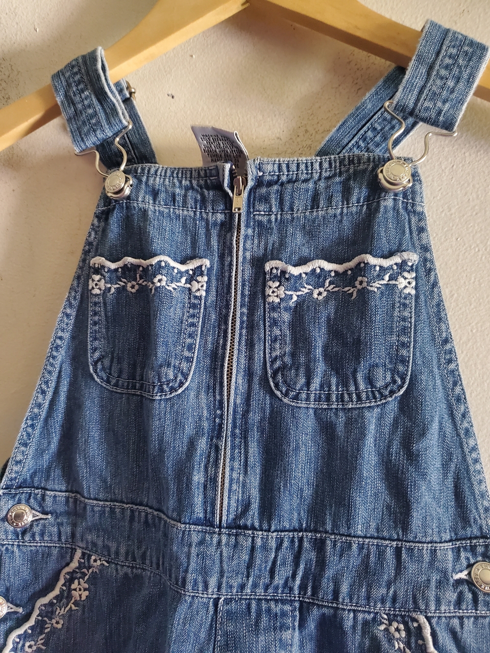 Warner Bros Tweety Short Overalls with Embroidered Accents - Picture 10 of 10